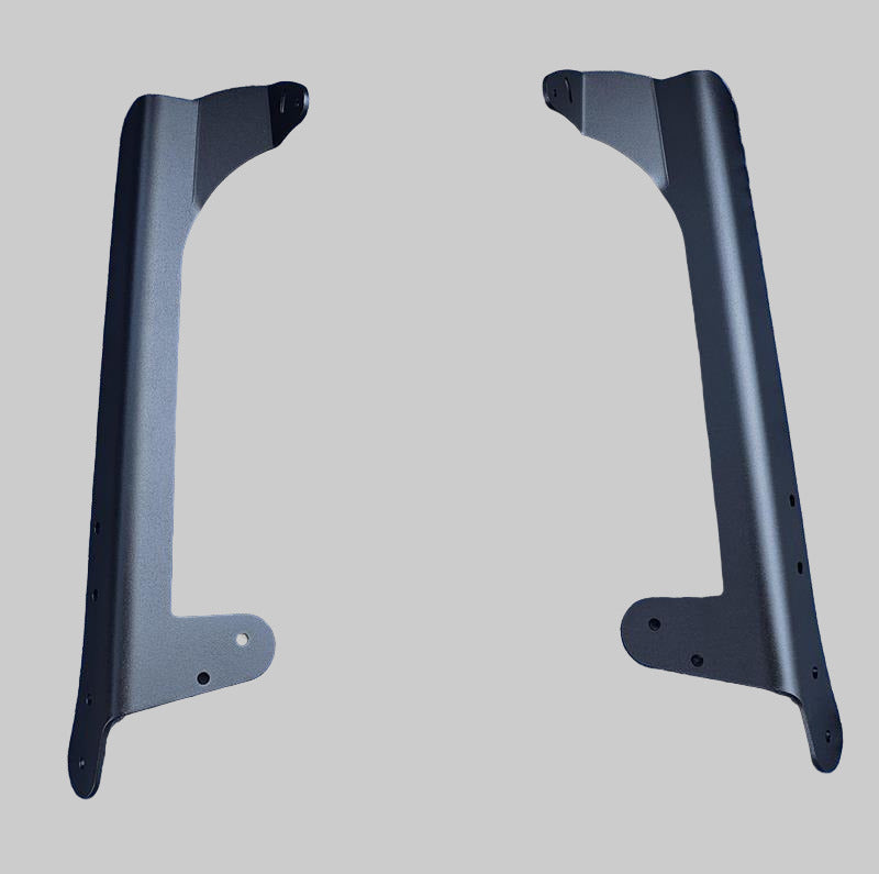 TYRI Jeep Wrangler JK Windshield Mount for Hyperion V48 - Black Powdercoat Aluminum