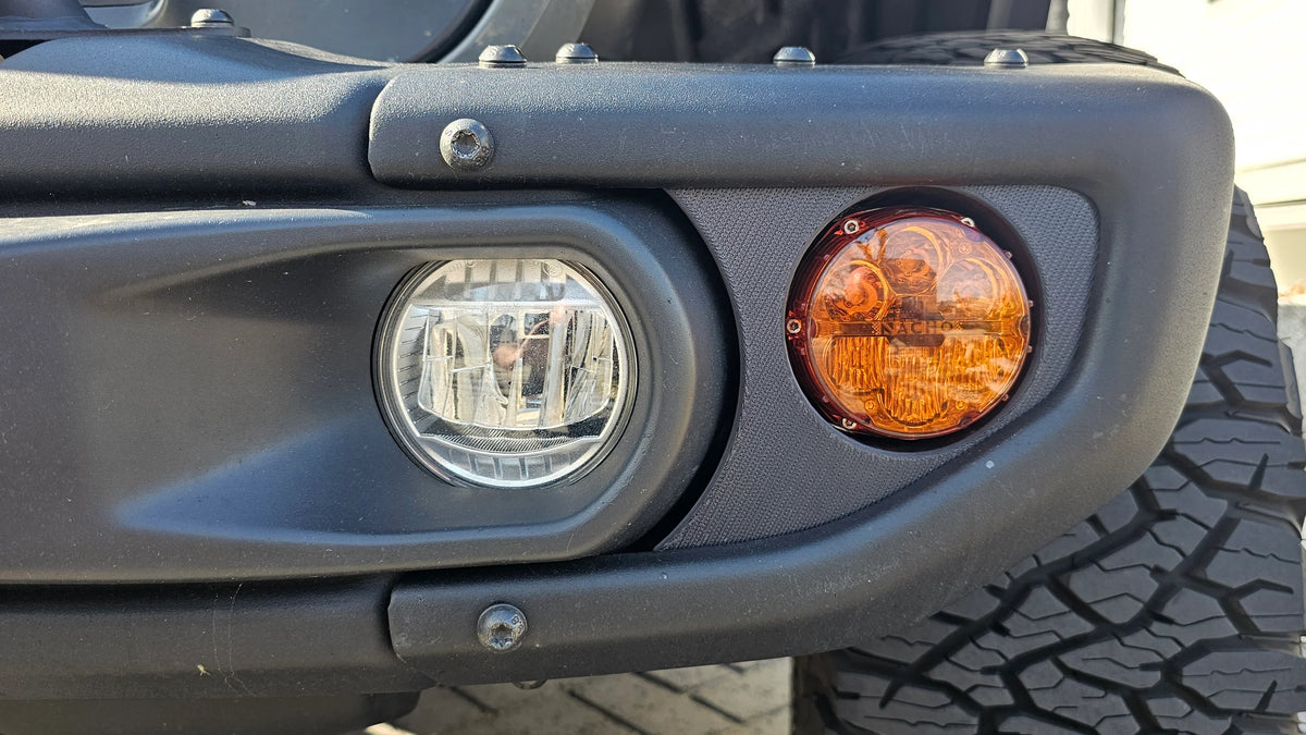 NocTurtle OEM Steel Bumper Light Add-On for Wrangler and Gladiator