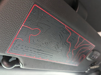 Printed Topographical Warning Label Decal Set-Pair- fits 2007-2018 Wrangler JK