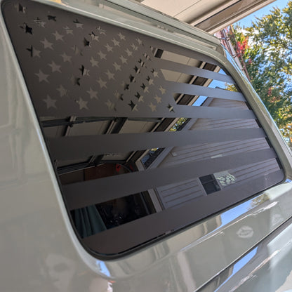 USA American Flag Rear Window Decal- Fits Jeep Wrangler JL