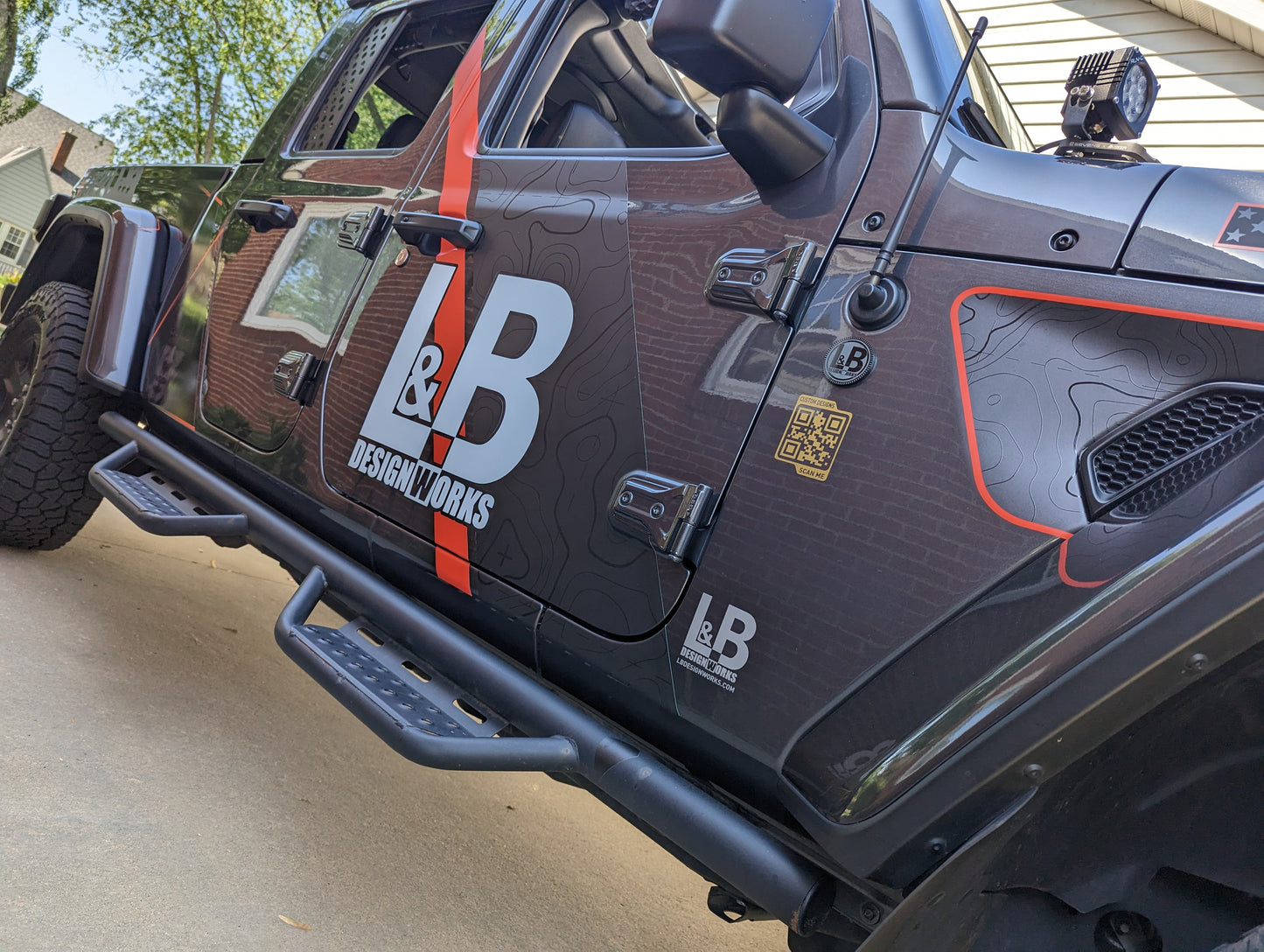 Printed Topographical Color Line Rubicon Blackout Decal- Fits Jeep Wrangler & Gladiator JL Fender Vent Decal-Pair