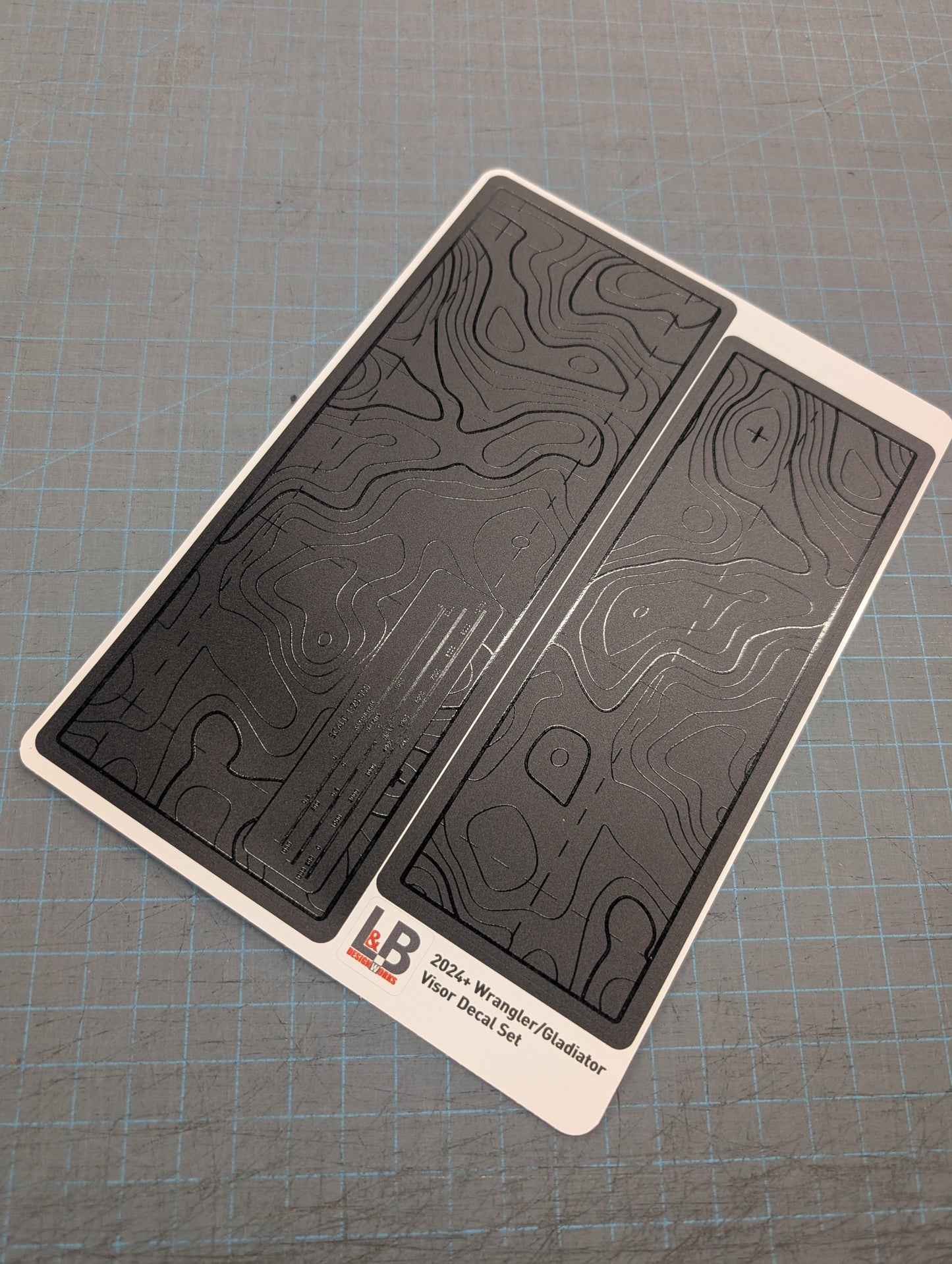 Printed Topographical Warning Label Decal Set-Pair- fits Wrangler JL & Jeep Gladiator JT 2024