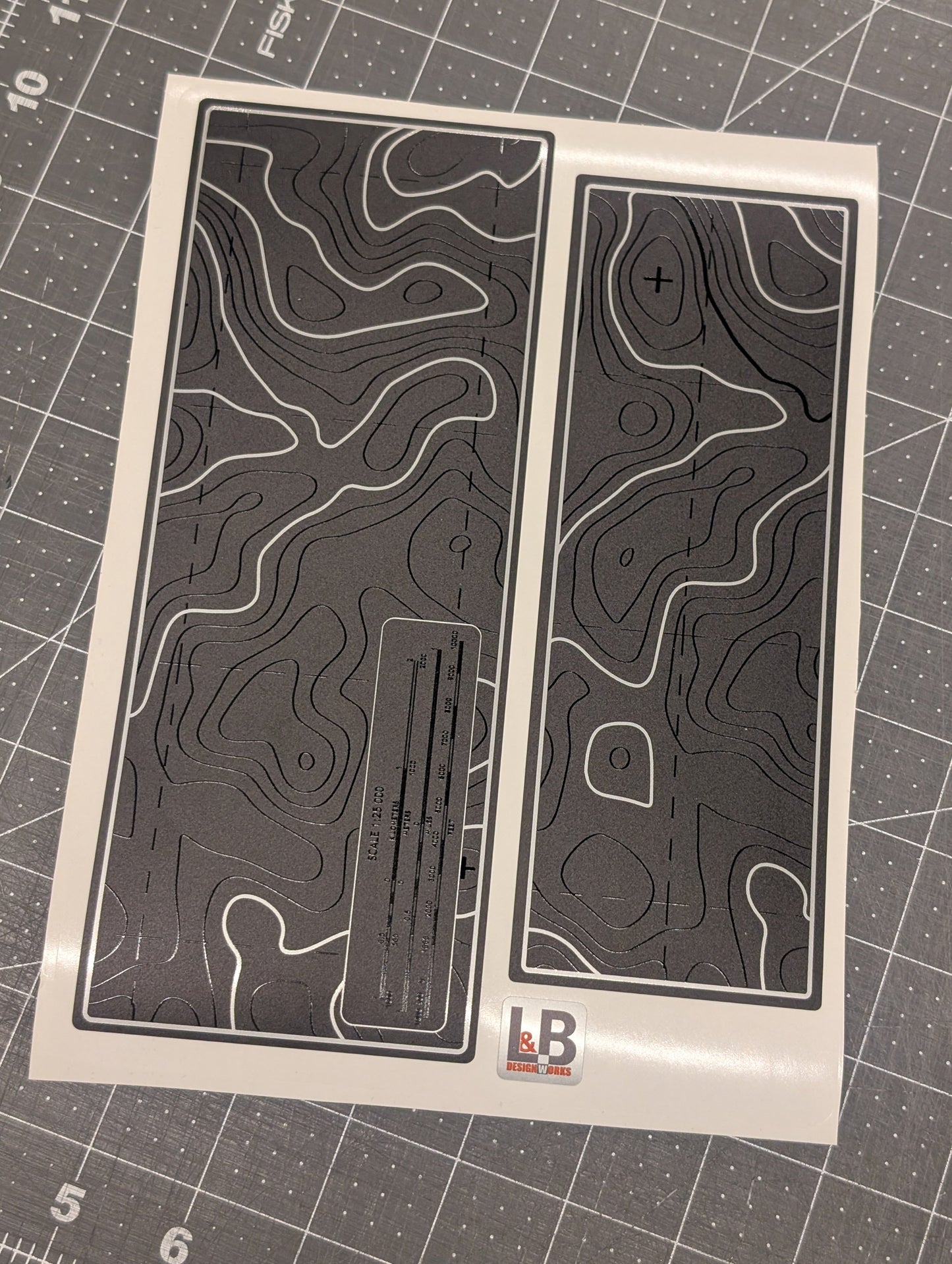 Printed Topographical Warning Label Decal Set-Pair- fits Wrangler JL & Jeep Gladiator JT up to 2023