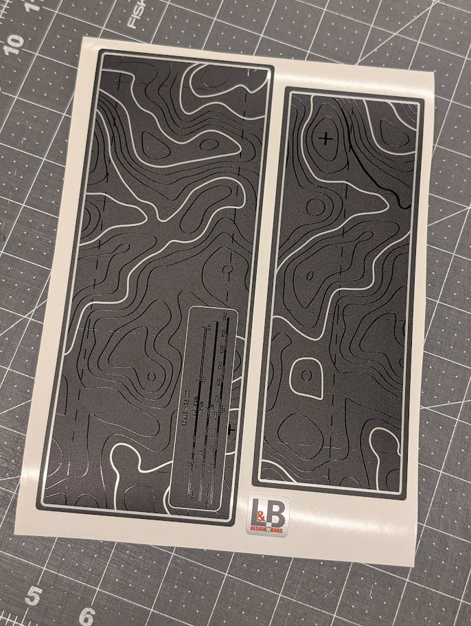 Printed Topographical Warning Label Decal Set-Pair- fits Wrangler JL & Jeep Gladiator JT 2024