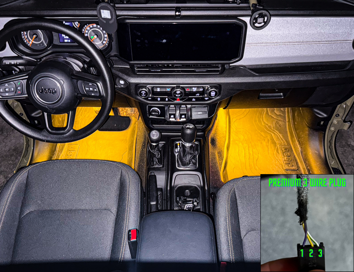 Dirt Road Cred Products LLC Front Jeep Wrangler & Gladiator High Power Floor Light Kit