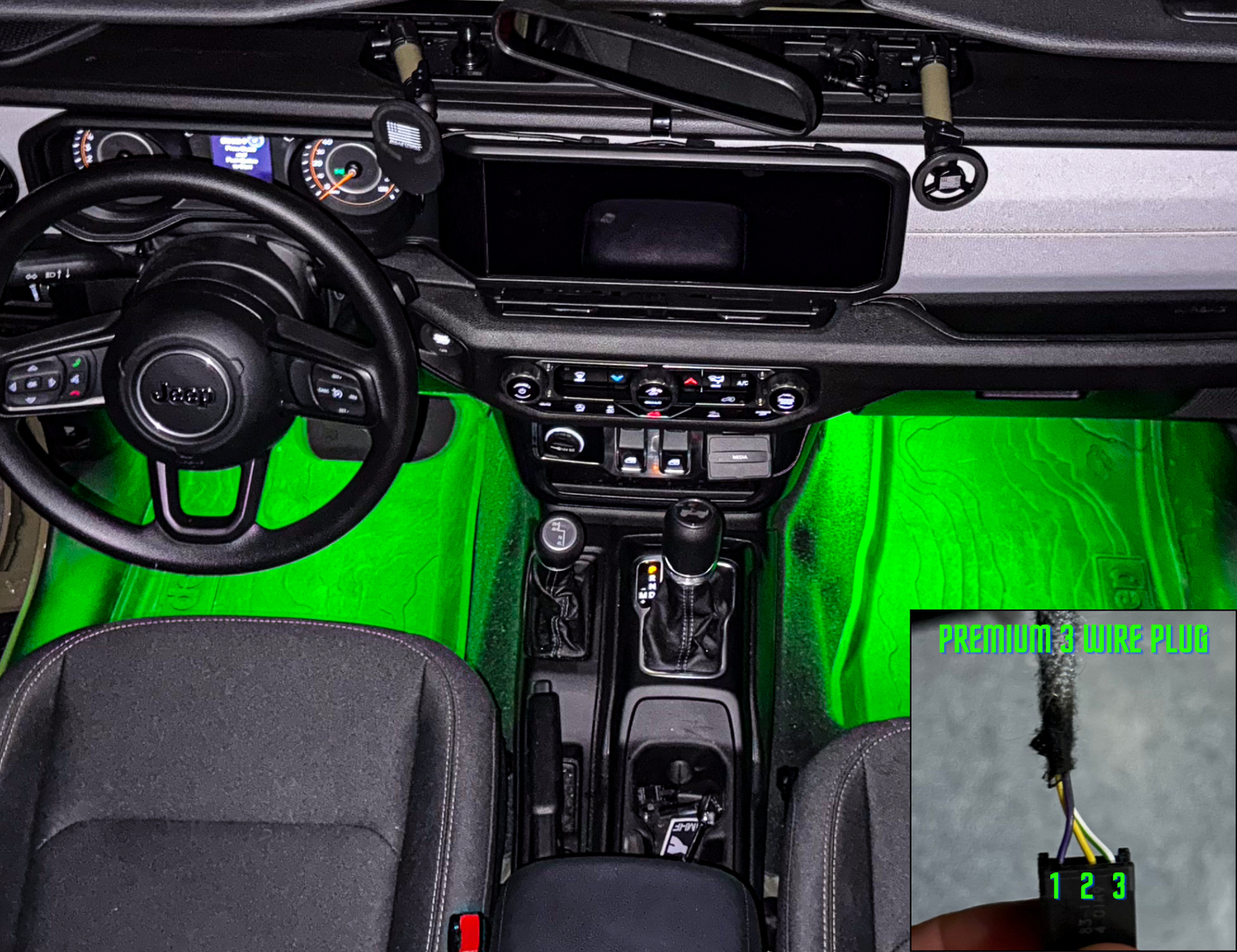 Dirt Road Cred Products LLC Front Jeep Wrangler & Gladiator High Power Floor Light Kit