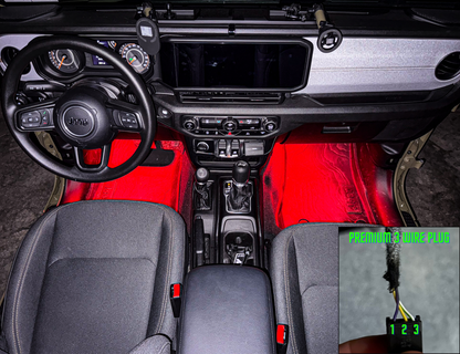 Dirt Road Cred Products LLC Front Jeep Wrangler & Gladiator High Power Floor Light Kit