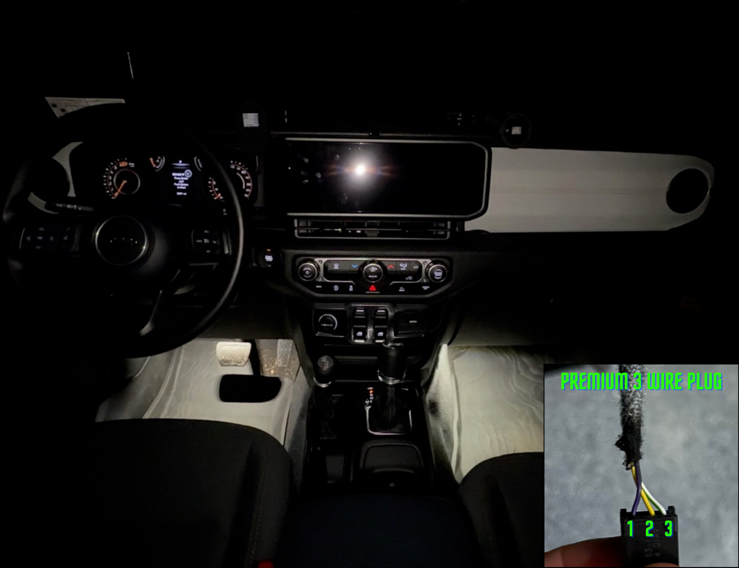 Dirt Road Cred Products LLC Front Jeep Wrangler & Gladiator High Power Floor Light Kit