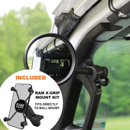 A-Pillar Side Mirror Set For 2024+ Jeep Wrangler JL & Gladiator - CMM Offroad