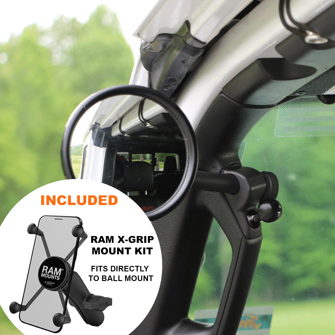 A-PILLAR SIDE MIRRORS FOR 2018 - 2023 JEEP WRANGLER JL & GLADIATOR - CMM OFFROAD