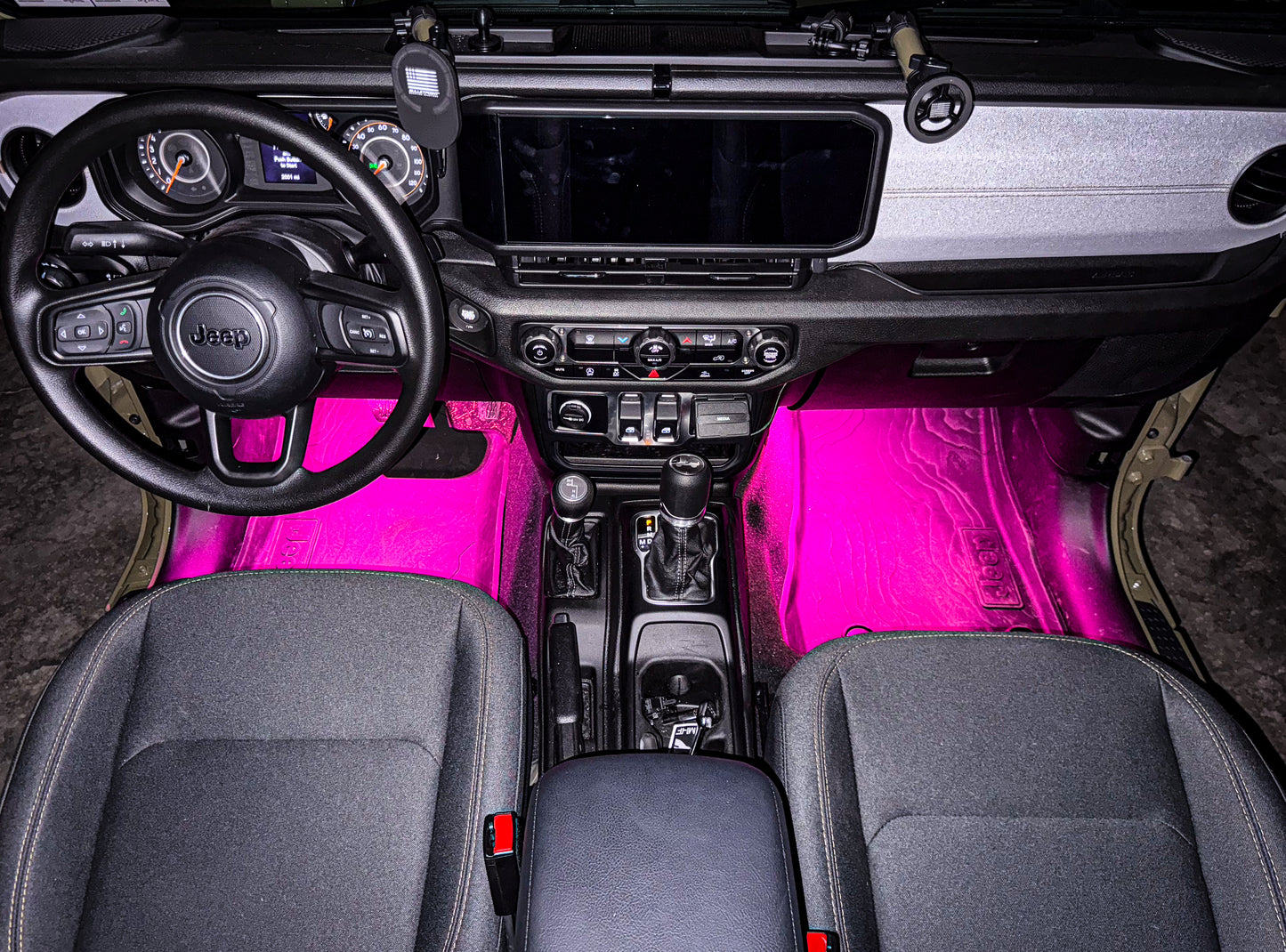 Dirt Road Cred Products LLC Front Jeep Wrangler & Gladiator High Power Floor Light Kit