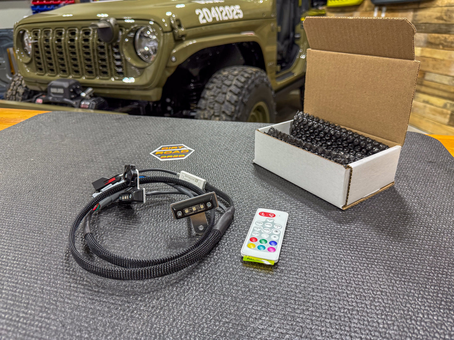 Dirt Road Cred Products LLC Front Jeep Wrangler & Gladiator High Power Floor Light Kit