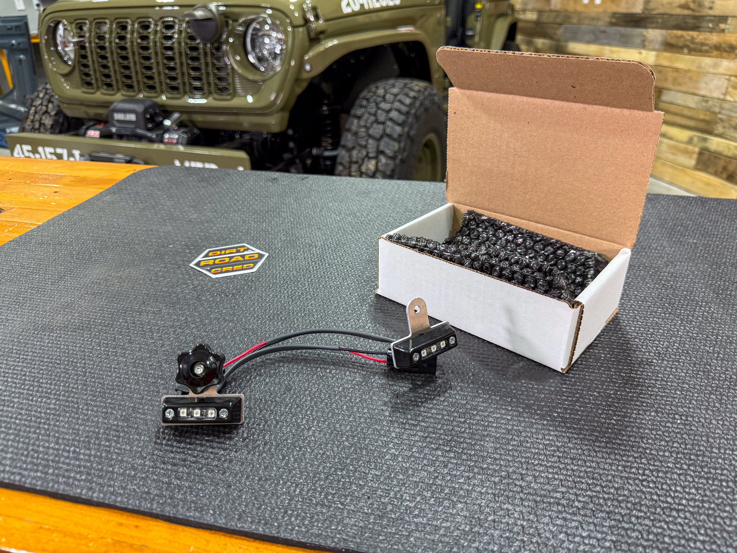 Dirt Road Cred Products LLC Front Jeep Wrangler & Gladiator High Power Floor Light Kit