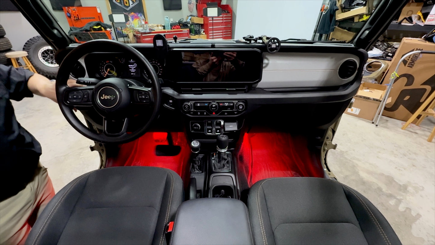 Dirt Road Cred Products LLC Front Jeep Wrangler & Gladiator High Power Floor Light Kit