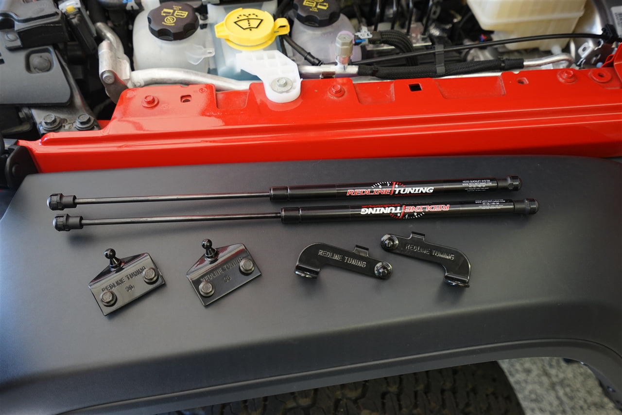 Redline Tuning QuickLIFT PLUS Hood Struts for 2018 and newer Wrangler / Gladiator