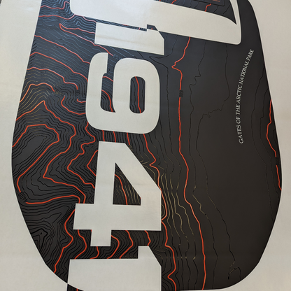 Topographic Mojave 1941 Blackout Hood Decal- Fits Jeep Wrangler 392 & Gladiator JT Hood Decal Printed Single Layer Decal