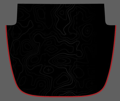 Topographic Full Color Line Blackout Hood Decal- Fits Jeep Wrangler & Gladiator JL Hood Decal Printed Single Layer Decal