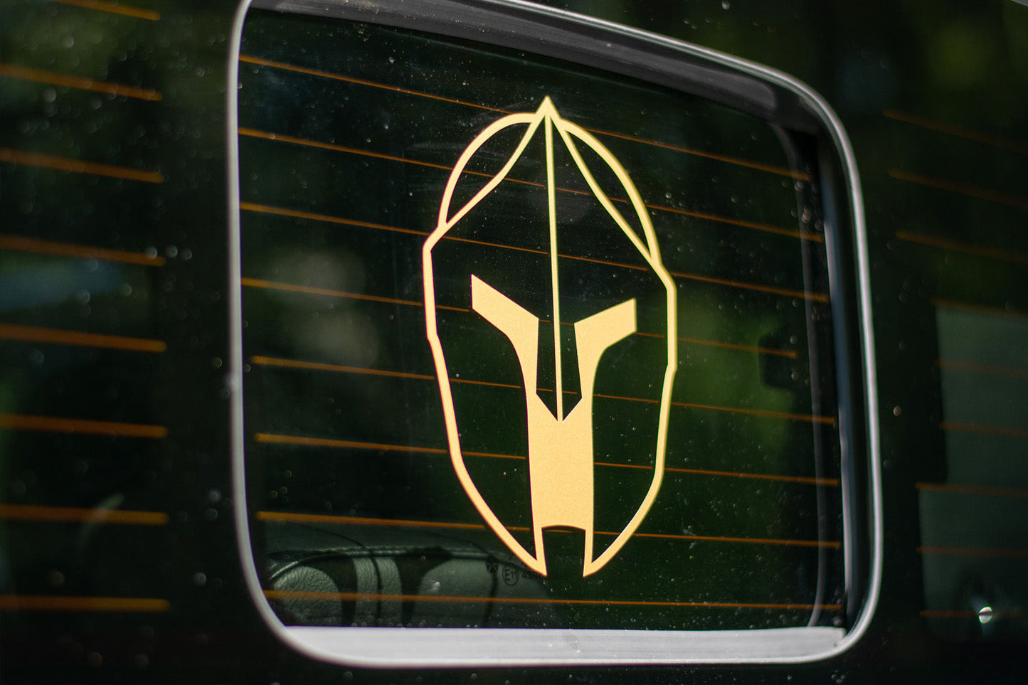 Gladiator Spartan Helmet Accent Line- Fits Jeep Wrangler & Gladiator JL & More Fender Vent 2 Layer Decal-Pair