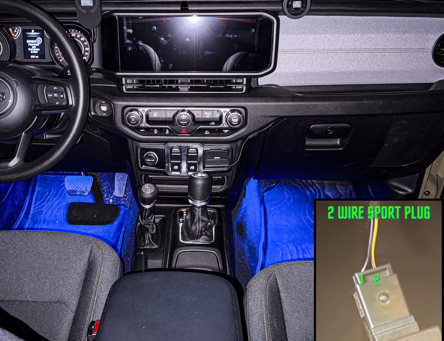 Dirt Road Cred Products LLC Front Jeep Wrangler & Gladiator High Power Floor Light Kit