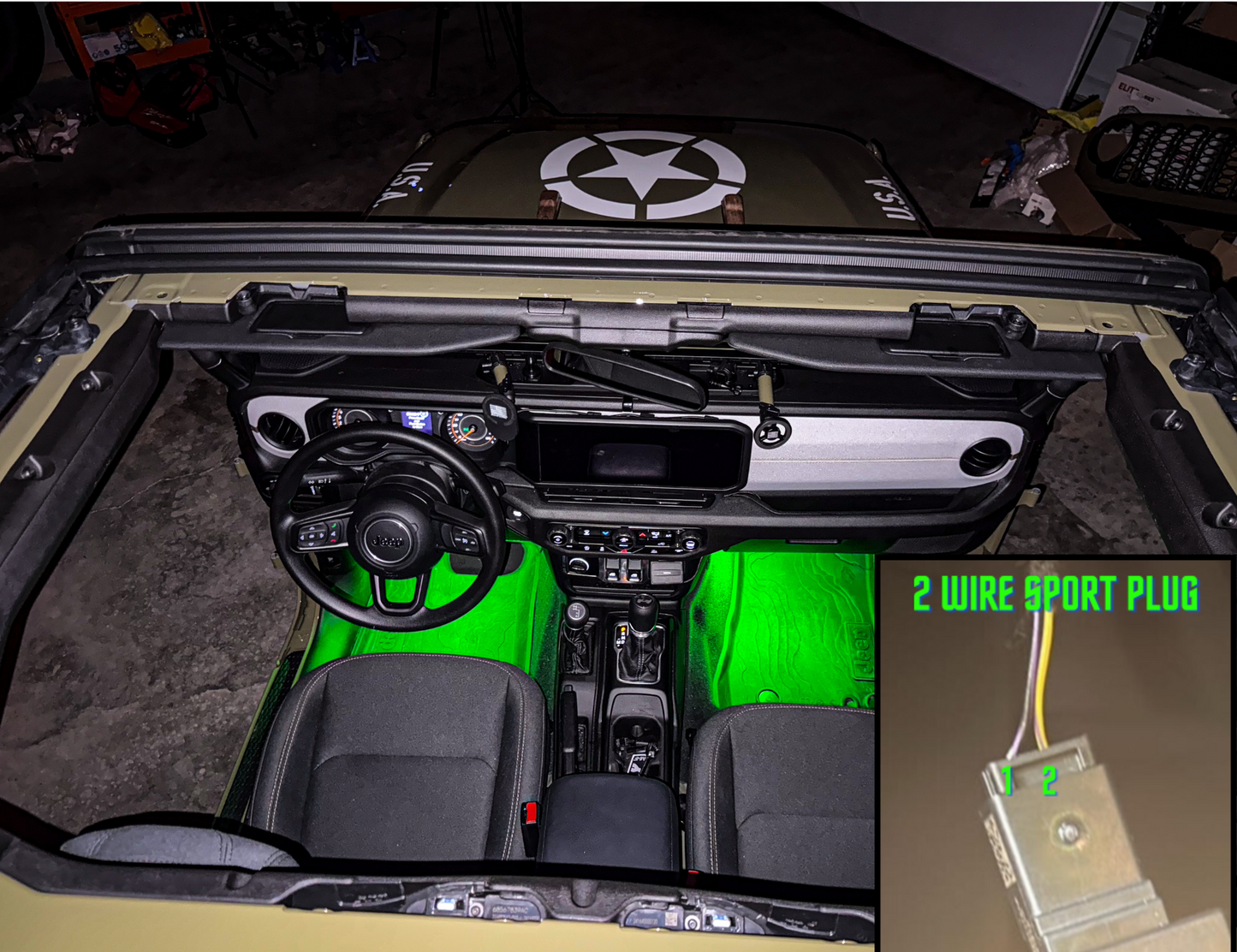 Dirt Road Cred Products LLC Front Jeep Wrangler & Gladiator High Power Floor Light Kit