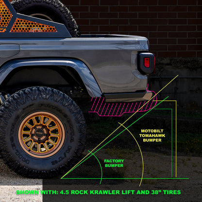 Tomahawk High Clearance Rear Bumper for Jeep JT