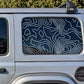 Topographical Rear Door & Window Decal- Fits Jeep Wrangler JL