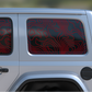 Topographical Rear Door & Window Decal- Fits Jeep Wrangler JL