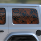 Topographical Rear Door & Window Decal- Fits Jeep Wrangler JL