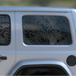 Topographical Rear Door & Window Decal- Fits Jeep Wrangler JL
