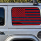 USA American Flag Rear Window Decal- Fits Jeep Wrangler JL
