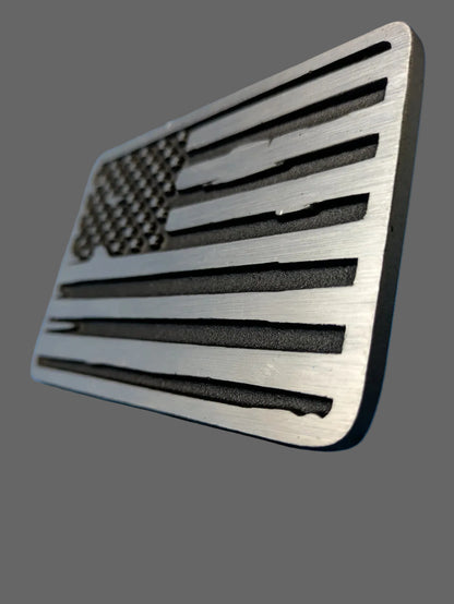 American Flag Cast Aluminum Hitch Cover - MADE IN THE USA