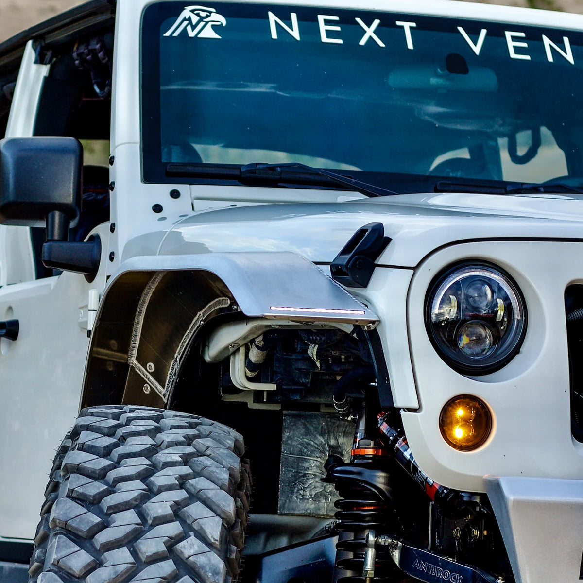 Next Venture Motorsports JK Aluminum High Line Front Fender Flares NV-JK-00080