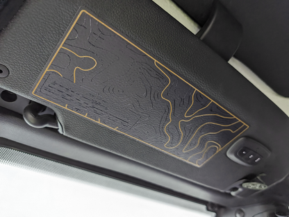 Printed Topographical Warning Label Decal Set-Pair- fits Wrangler JL & Jeep Gladiator JT up to 2023