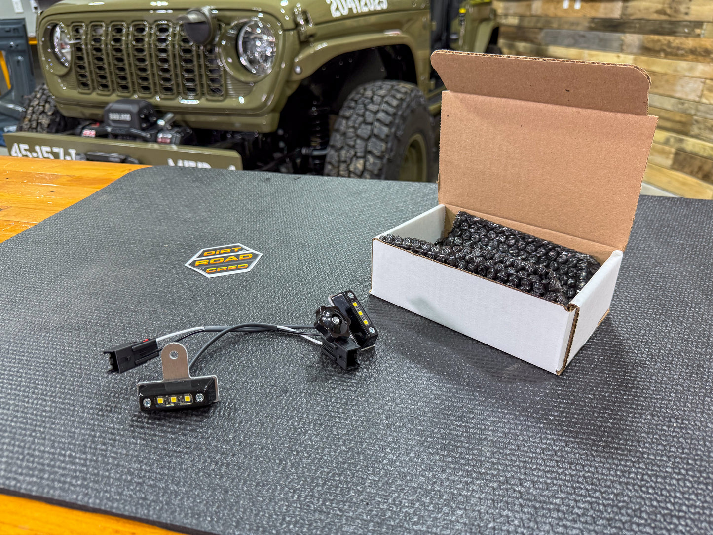 Dirt Road Cred Products LLC Front Jeep Wrangler & Gladiator High Power Floor Light Kit