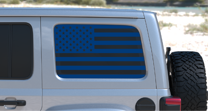 USA American Flag Rear Window Decal- Fits Jeep Wrangler JL