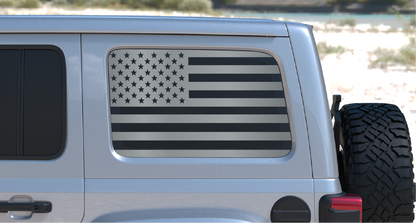 USA American Flag Rear Window Decal- Fits Jeep Wrangler JL