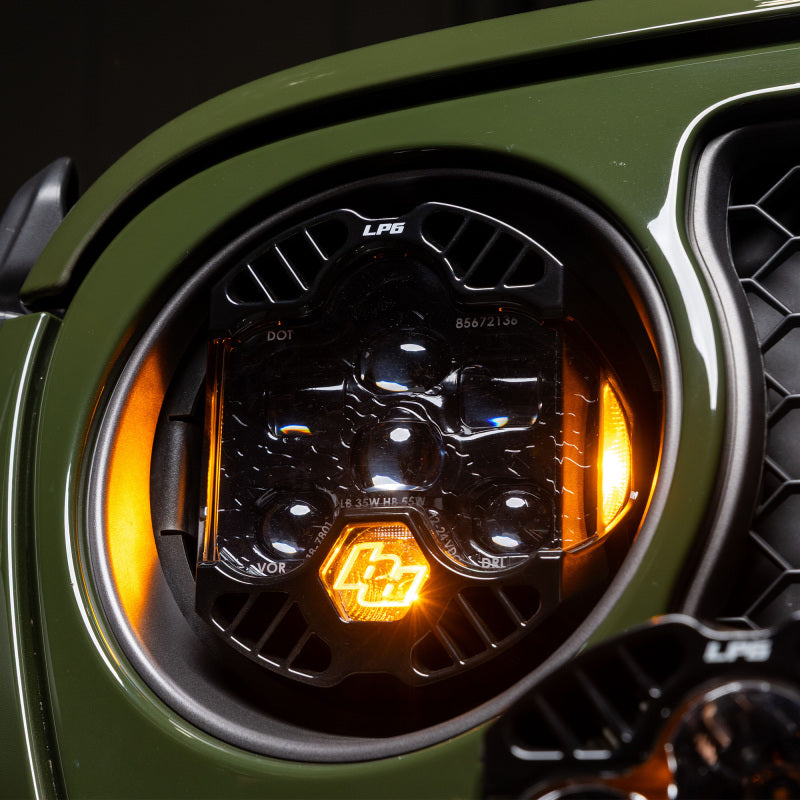 Baja Designs 448312 DOT LP6 LED Headlight Kit for Jeep Wrangler JL and Gladiator JT, Amber