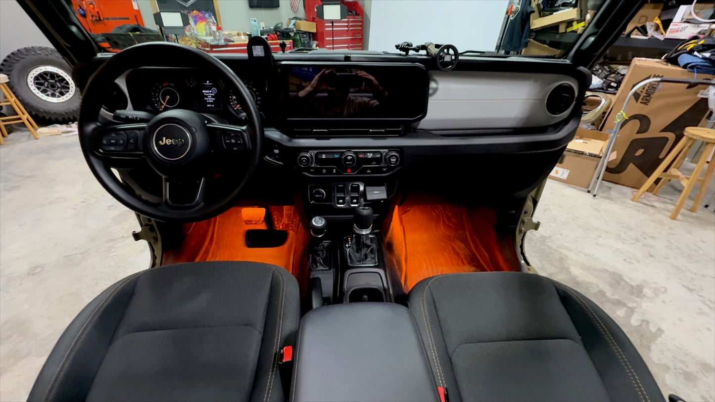 Dirt Road Cred Products LLC Front Jeep Wrangler & Gladiator High Power Floor Light Kit