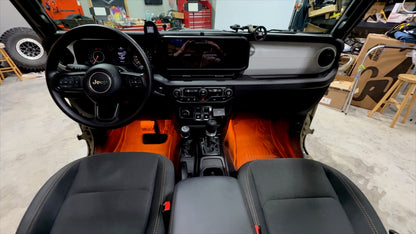 Dirt Road Cred Products LLC Front Jeep Wrangler & Gladiator High Power Floor Light Kit