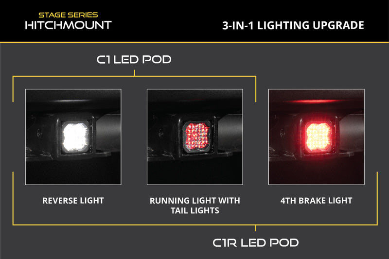 Diode Dynamics HitchMount C1R LED Pod 4-Pin Reverse Light Kit DD8762