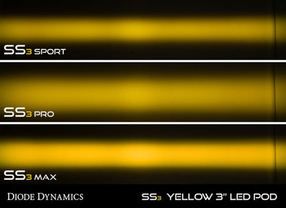 Diode Dynamics SS3 Max ABL Yellow Combo Standard LED Pods, Pair - DD6970P