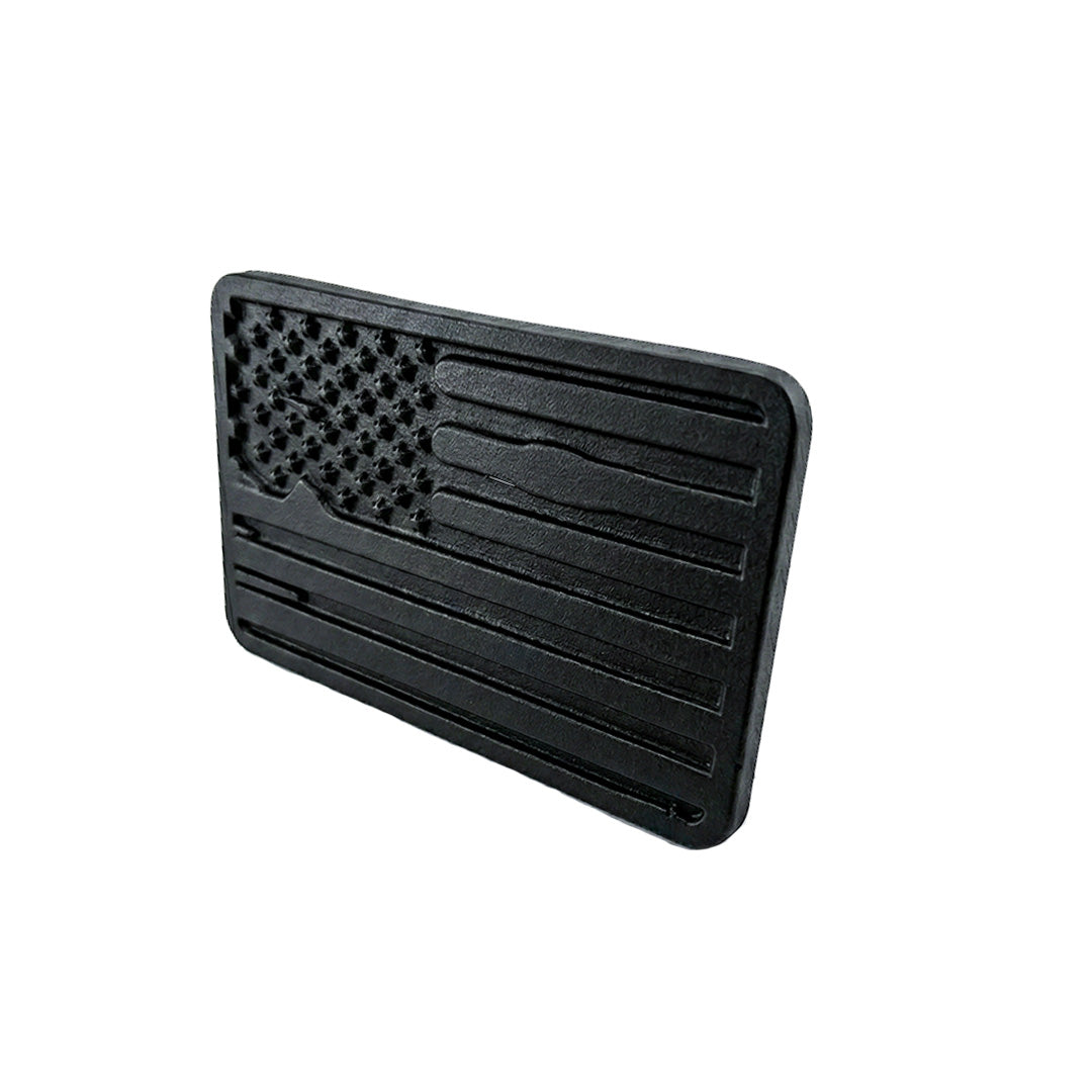 Black Out American Flag Cast Aluminum Hitch Cover - MADE IN THE USA