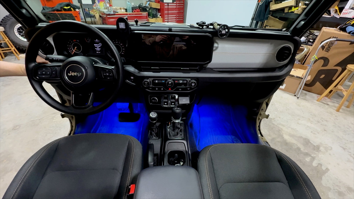 Dirt Road Cred Products LLC Front Jeep Wrangler & Gladiator High Power Floor Light Kit