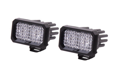 Diode Dynamics Stage Series 2-Inch LED Pod Sport White Flood Standard RBL Pair DD6394P