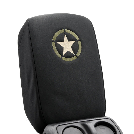 Distinction Applied Embroidered Armrest Center Console Cover "Combat Star"