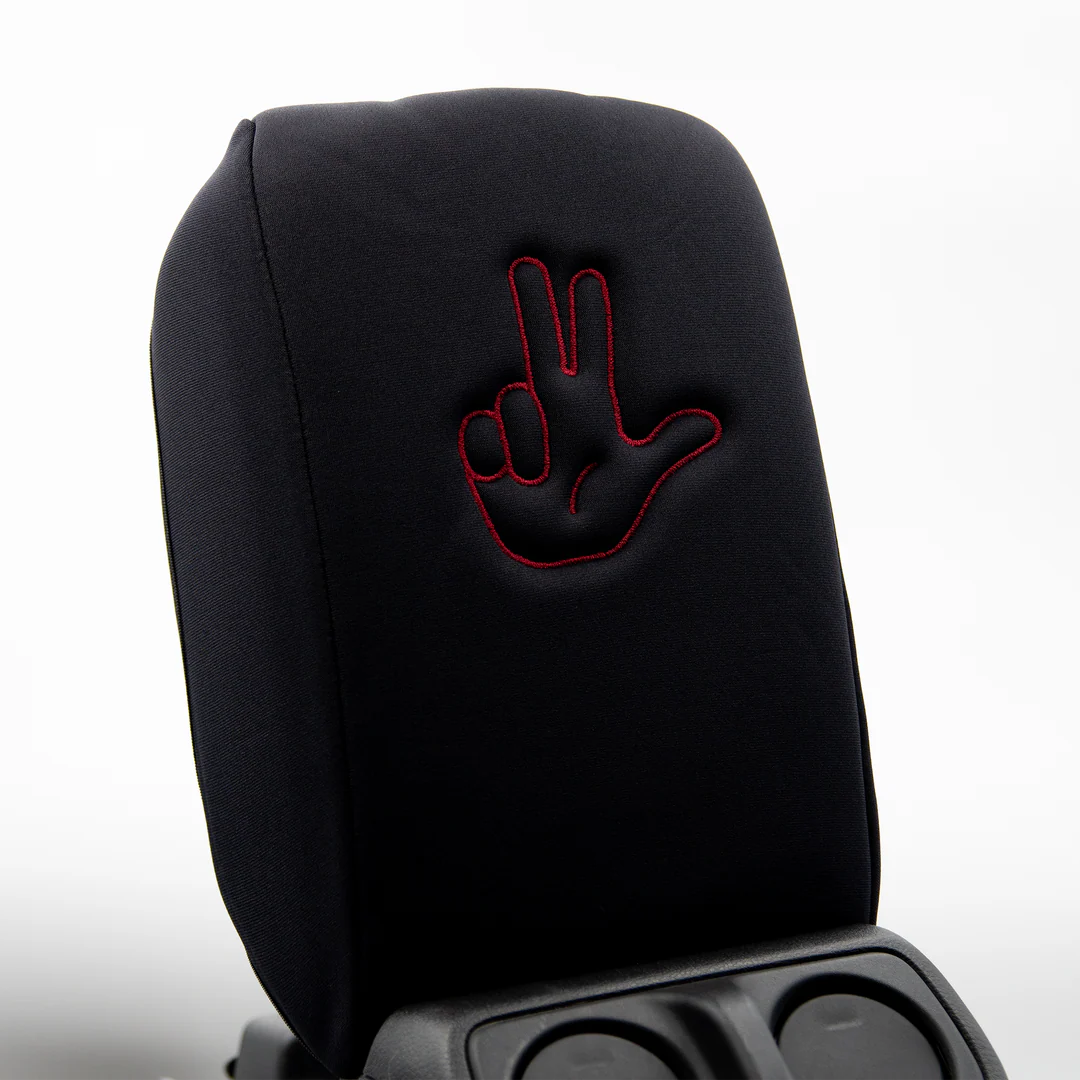 Distinction Applied Embroidered Armrest Center Console Cover "Peace Wave"
