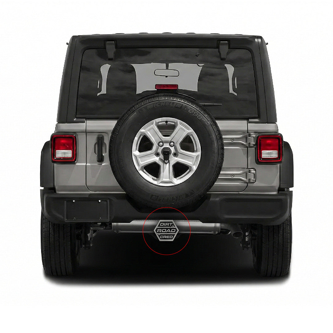 Dirt Road Cred Logo Cast Aluminum Hitch Cover - MADE IN THE USA
