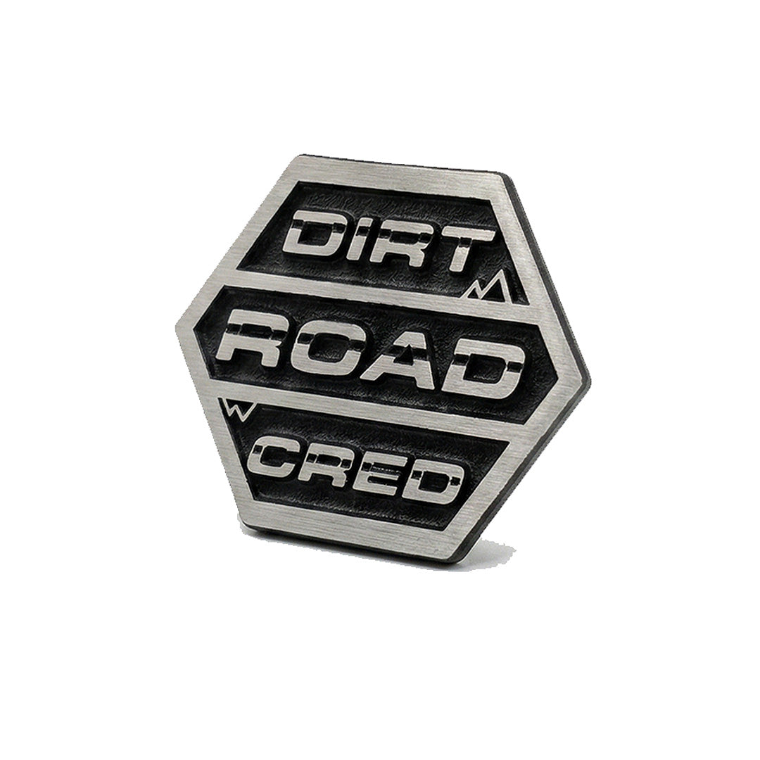 Dirt Road Cred Logo Cast Aluminum Hitch Cover - MADE IN THE USA