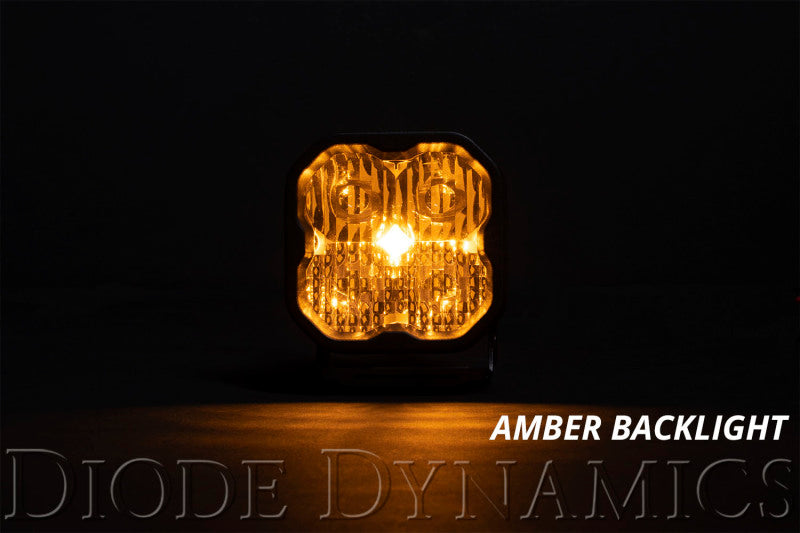 Diode Dynamics SS3 Pro ABL Yellow SAE Fog LED Pods, Standard Beam, Pair - DD6890P