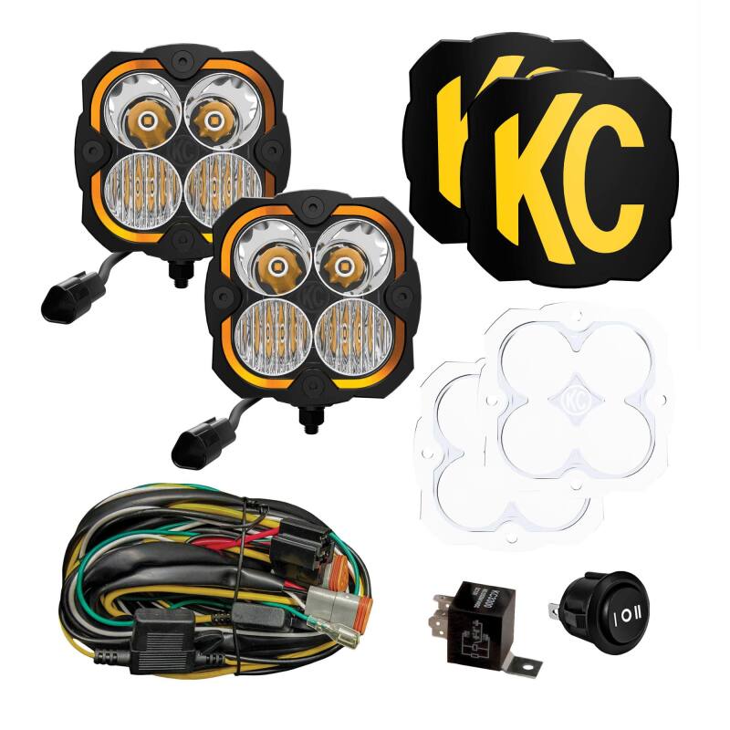 KC HiLiTES FLEX ERA 4 2-Light Master Kit, Part 289